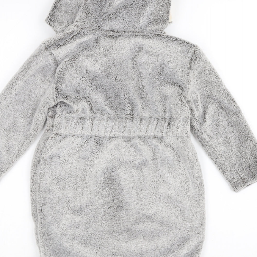 George Baby Grey Solid  Babydoll Robe Size 18-24 Months