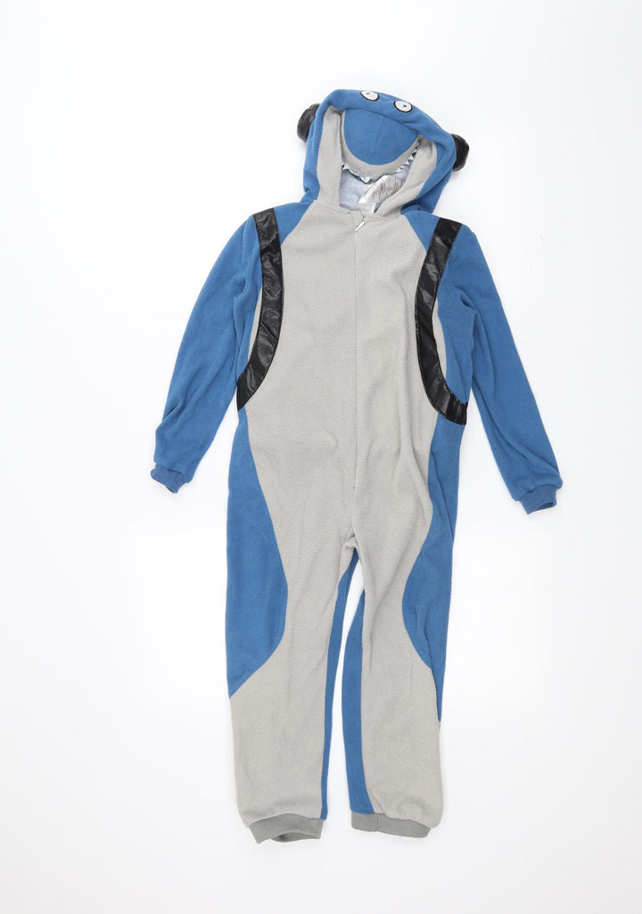 Preworn Girls Blue Solid Top One Piece Size 5-6 Years - sealife