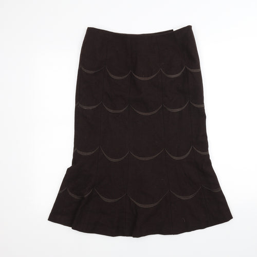 Minosa Womens Brown   A-Line Skirt Size 10