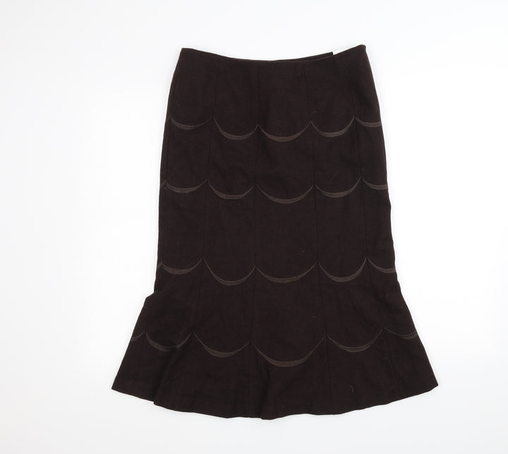 Minosa Womens Brown A-Line Skirt Size 10