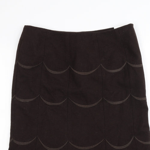 Minosa Womens Brown   A-Line Skirt Size 10