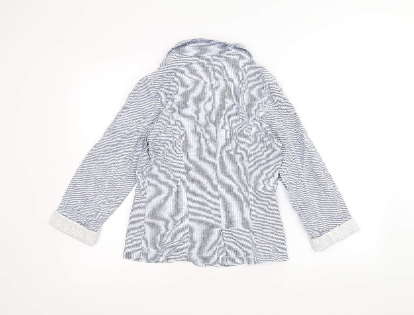 M&Co Womens Blue Striped  Jacket  Size 8