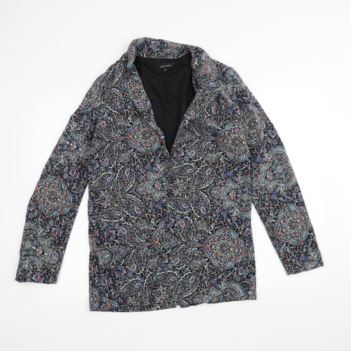New Look Womens Black Floral  Jacket  Size 12