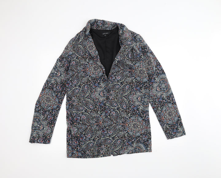New Look Womens Black Floral  Jacket  Size 12