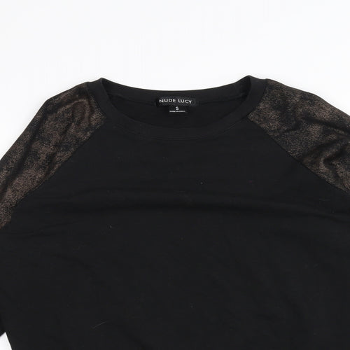 Nude Lucy Womens Black   Pullover Jumper Size S