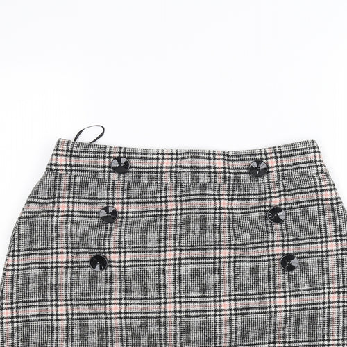 Peacocks Womens White Striped  A-Line Skirt Size 8