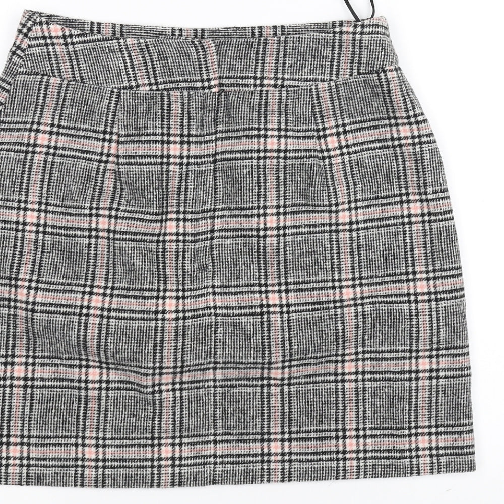 Peacocks Womens White Striped  A-Line Skirt Size 8