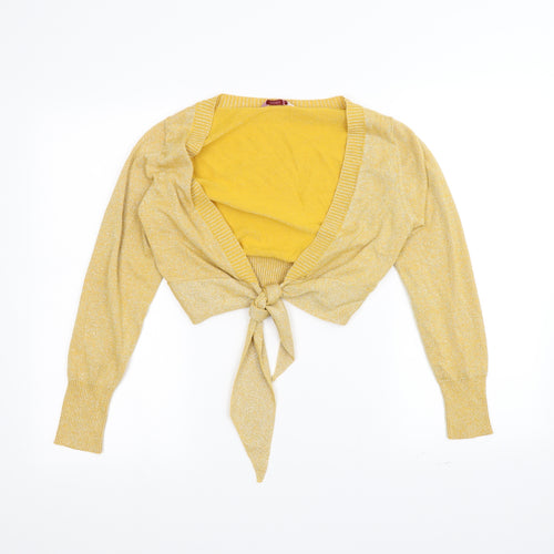 Saix Womens Yellow   Cardigan Jumper Size L
