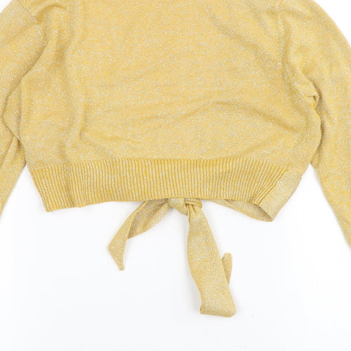 Saix Womens Yellow   Cardigan Jumper Size L