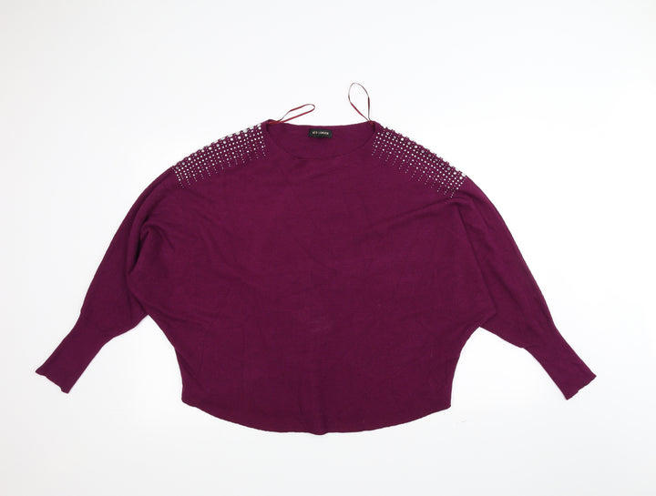 QED London Womens Purple Pullover Jumper Size M