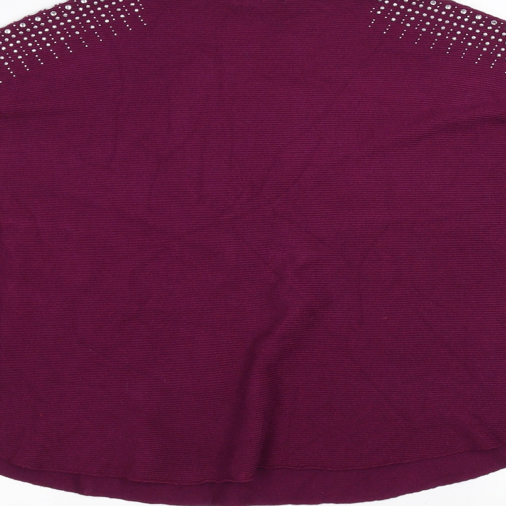 QED London Womens Purple   Pullover Jumper Size M