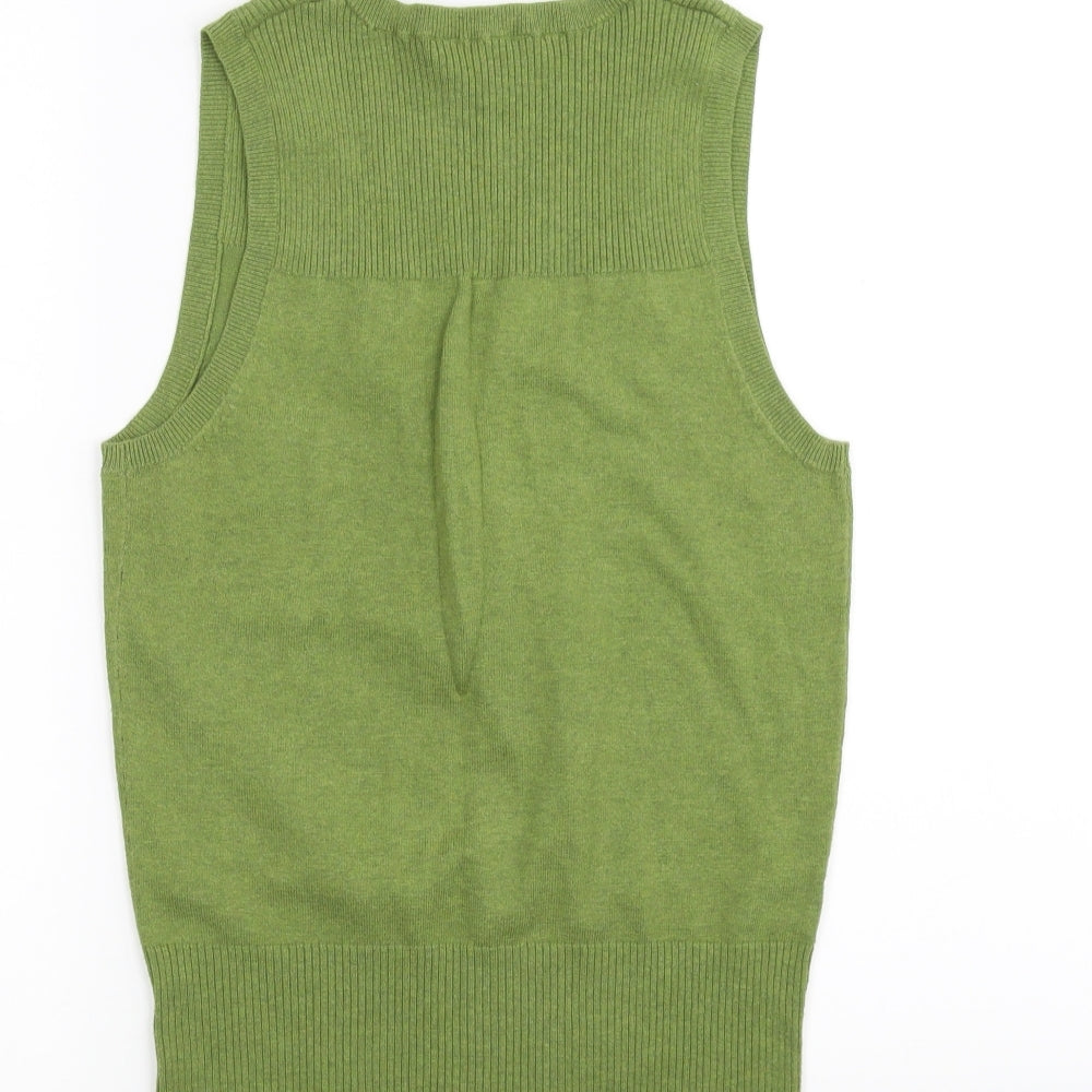 DUNNIES Womens Green   Basic T-Shirt Size 10