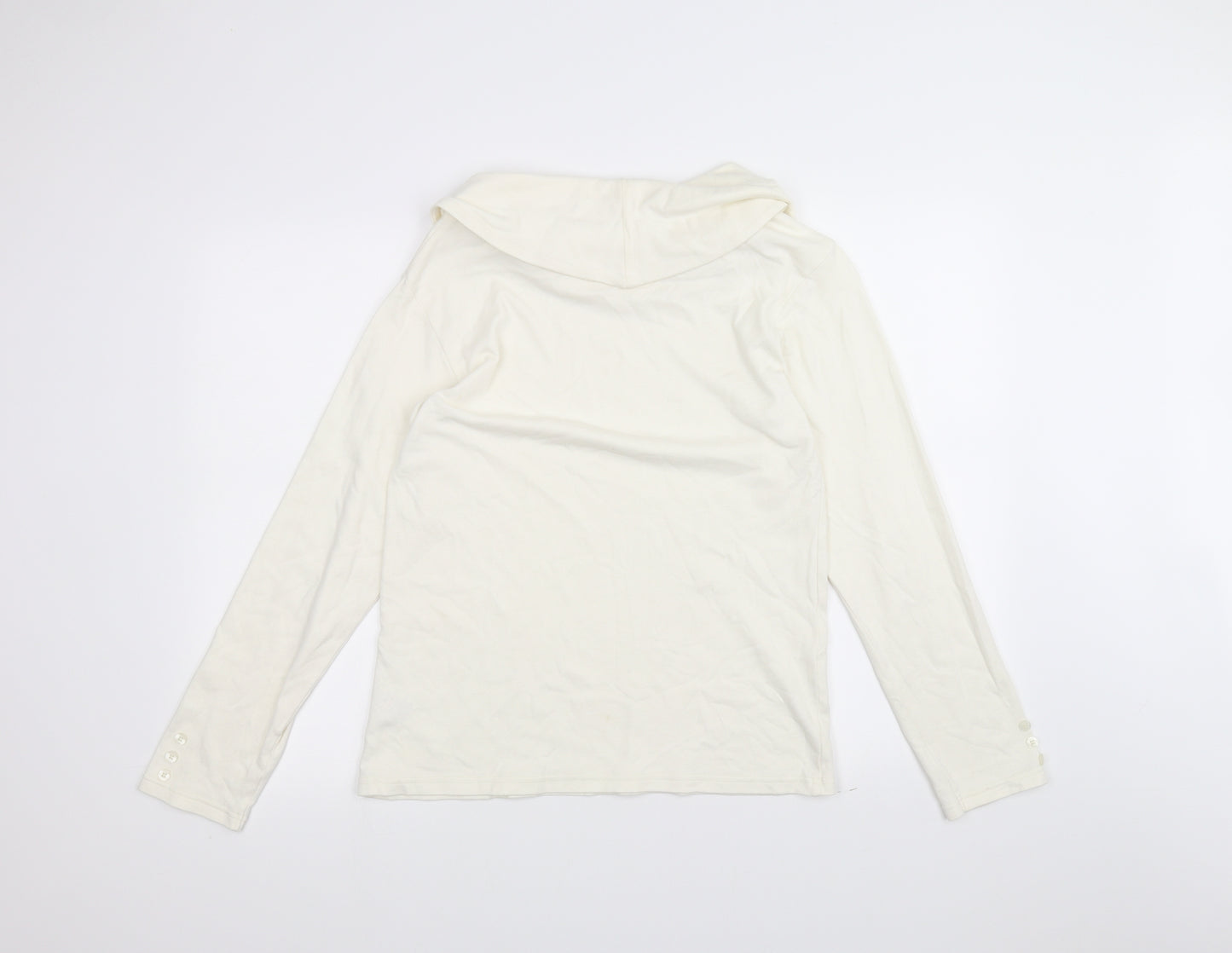 Cotton Traders Womens White   Basic T-Shirt Size 14