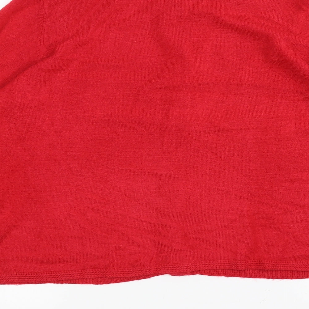 Marks and Spencer Womens Red   Cardigan Jumper Size 12