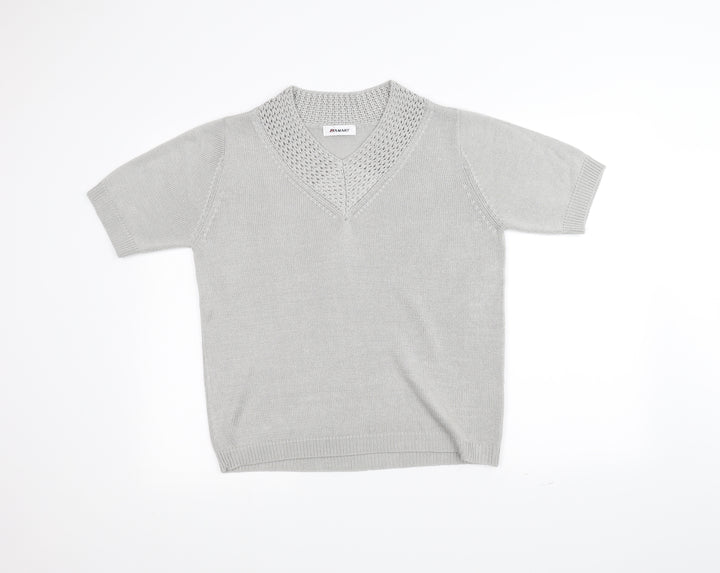 Damart Womens Grey Knit Pullover Jumper Size 12