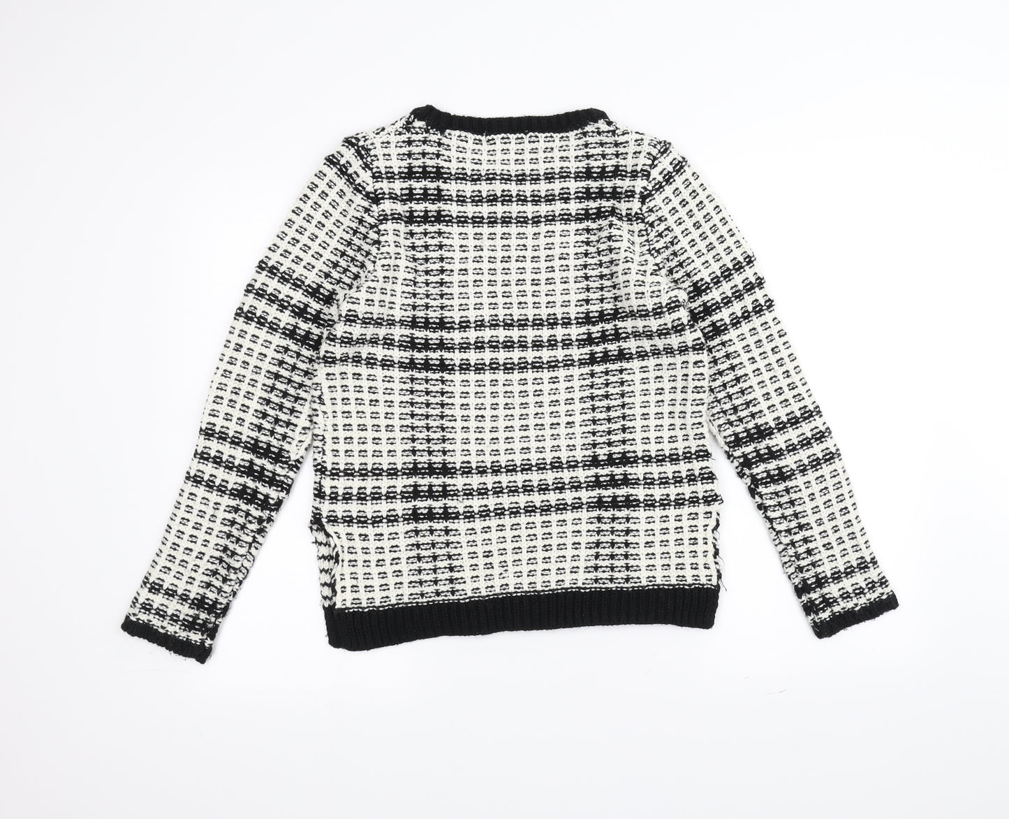 TU Womens White  Knit Pullover Jumper Size 10