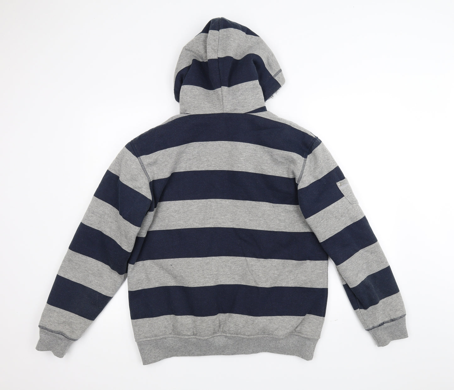 Everlast Mens Grey Striped  Full Zip Hoodie Size S