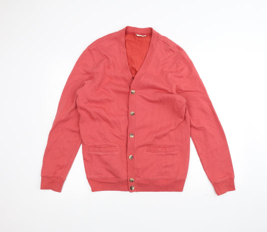 Front view of Cotton Traders men’s red jacket, size S