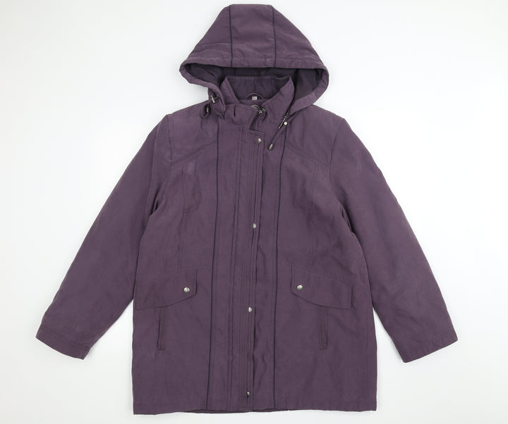 anna rose Womens Purple   Parka Coat Size L