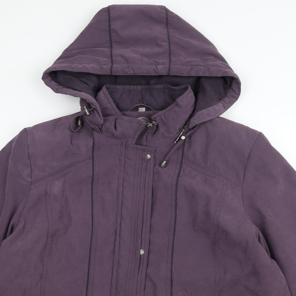 anna rose Womens Purple   Parka Coat Size L