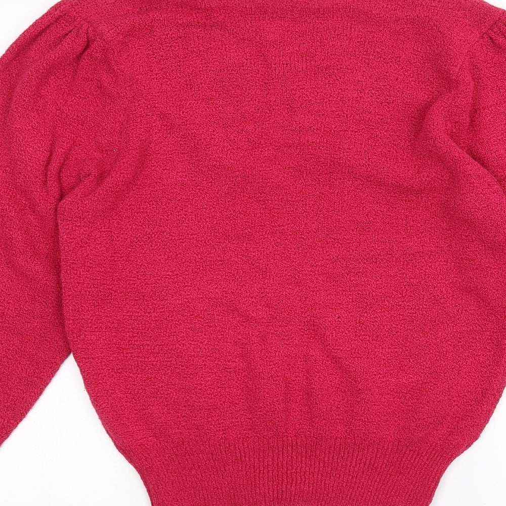 Your Sixth Sense Womens Pink  Knit Pullover Jumper Size 14