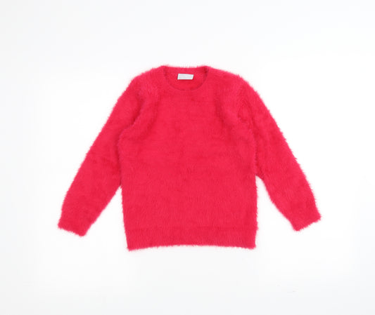 Front view of I love girl wear girls’ pink jumper, size 7, years