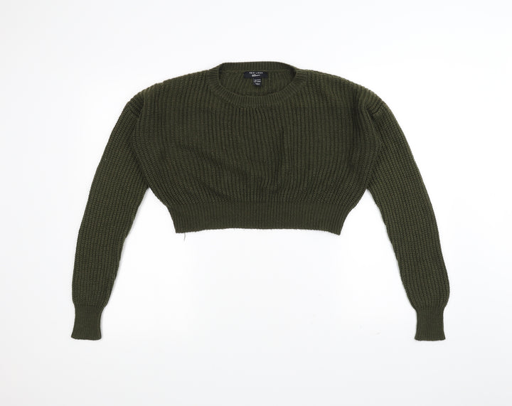 New Look Girls Green  Knit Pullover Jumper Size 14-15 Years