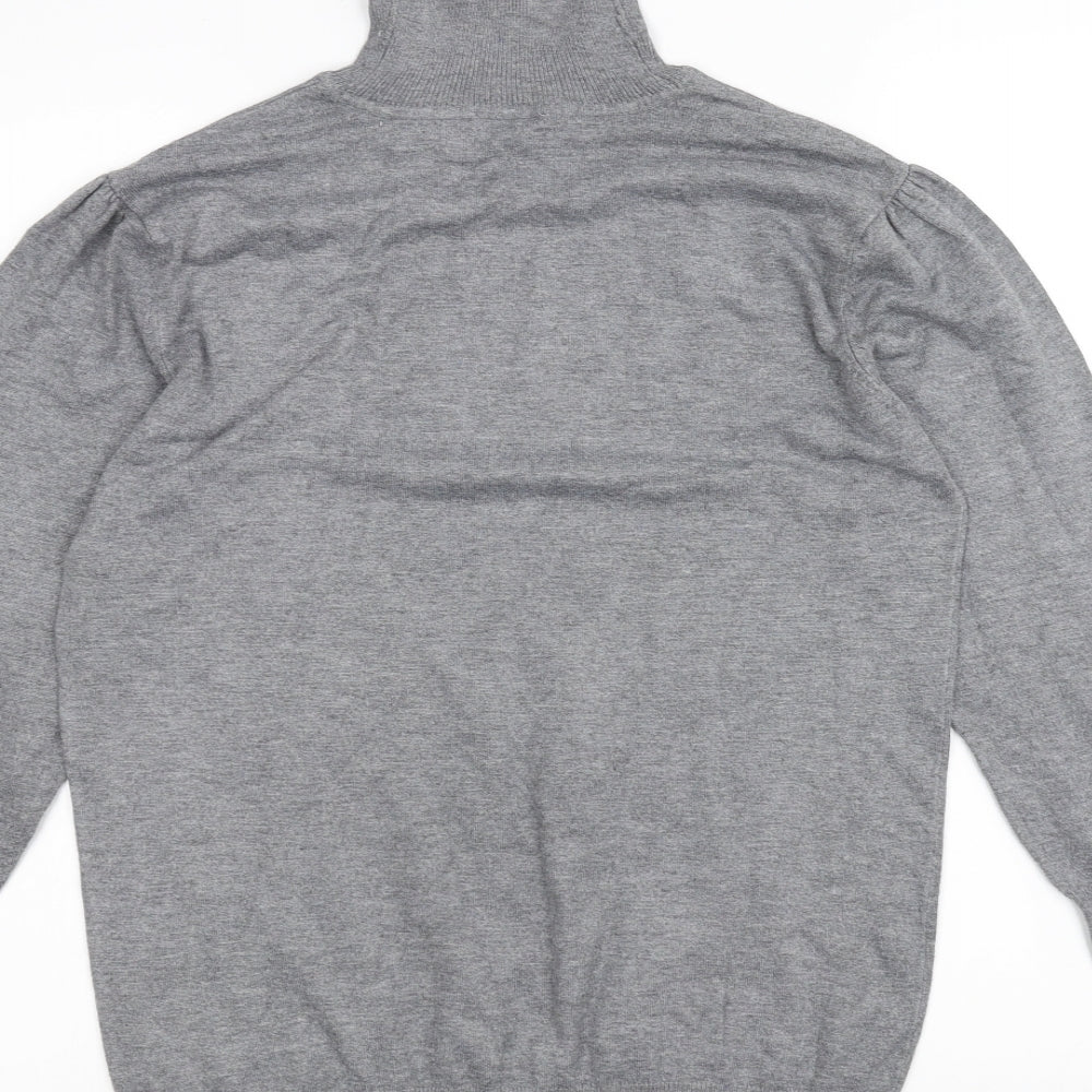 M&Co Womens Grey   Basic T-Shirt Size L