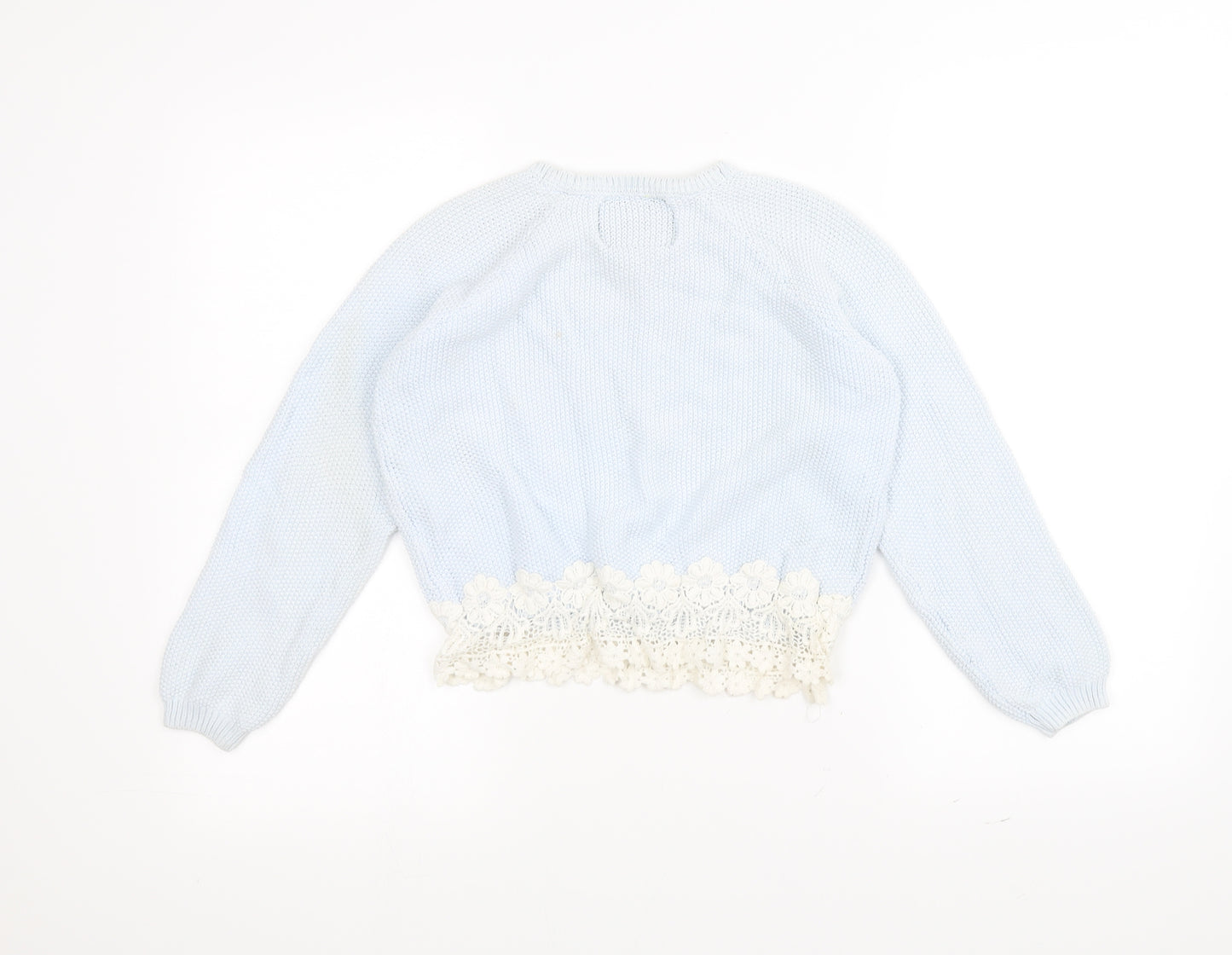 Y.D Girls Blue  Knit Pullover Jumper Size 12-13 Years