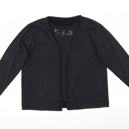 Preworn Womens Black   Pullover Jumper Size XL  - Sequin Detail