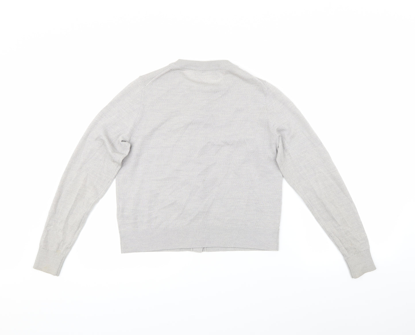 M&S Womens Grey   Cardigan Jumper Size 10