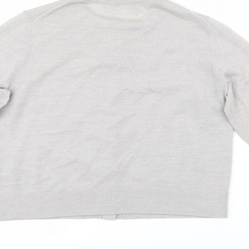 M&S Womens Grey   Cardigan Jumper Size 10