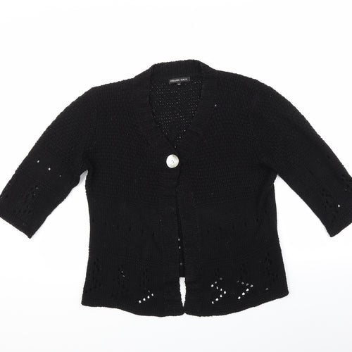 Frank Saul Womens Black   Cardigan Jumper Size M
