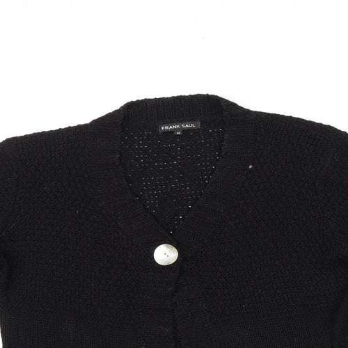 Frank Saul Womens Black   Cardigan Jumper Size M