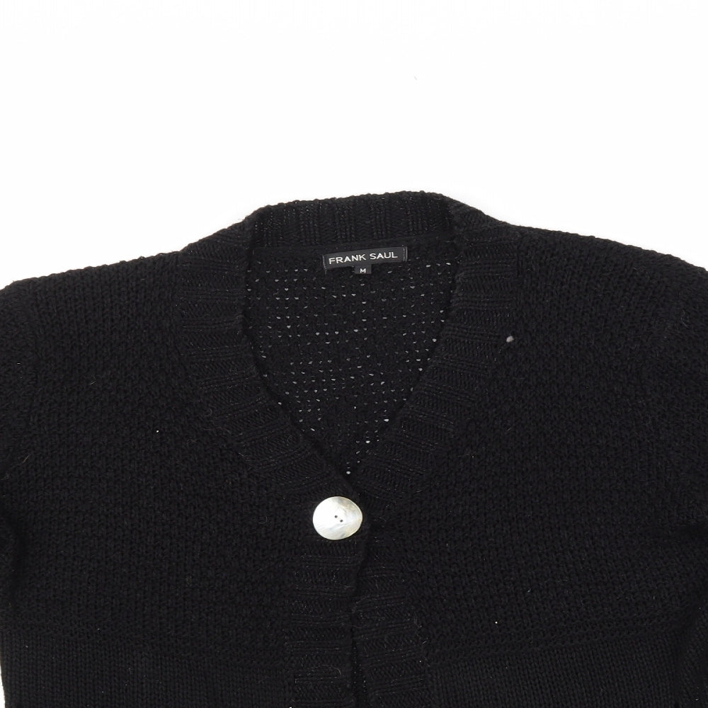 Frank Saul Womens Black   Cardigan Jumper Size M