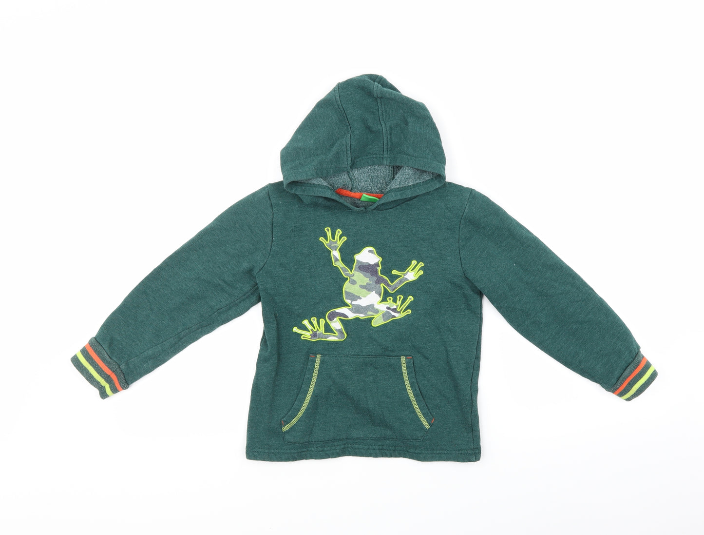Mountain Wearhouse Boys Green   Pullover Hoodie Size 7-8 Years  - Frog Design