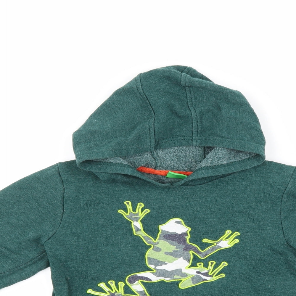 Mountain Wearhouse Boys Green   Pullover Hoodie Size 7-8 Years  - Frog Design