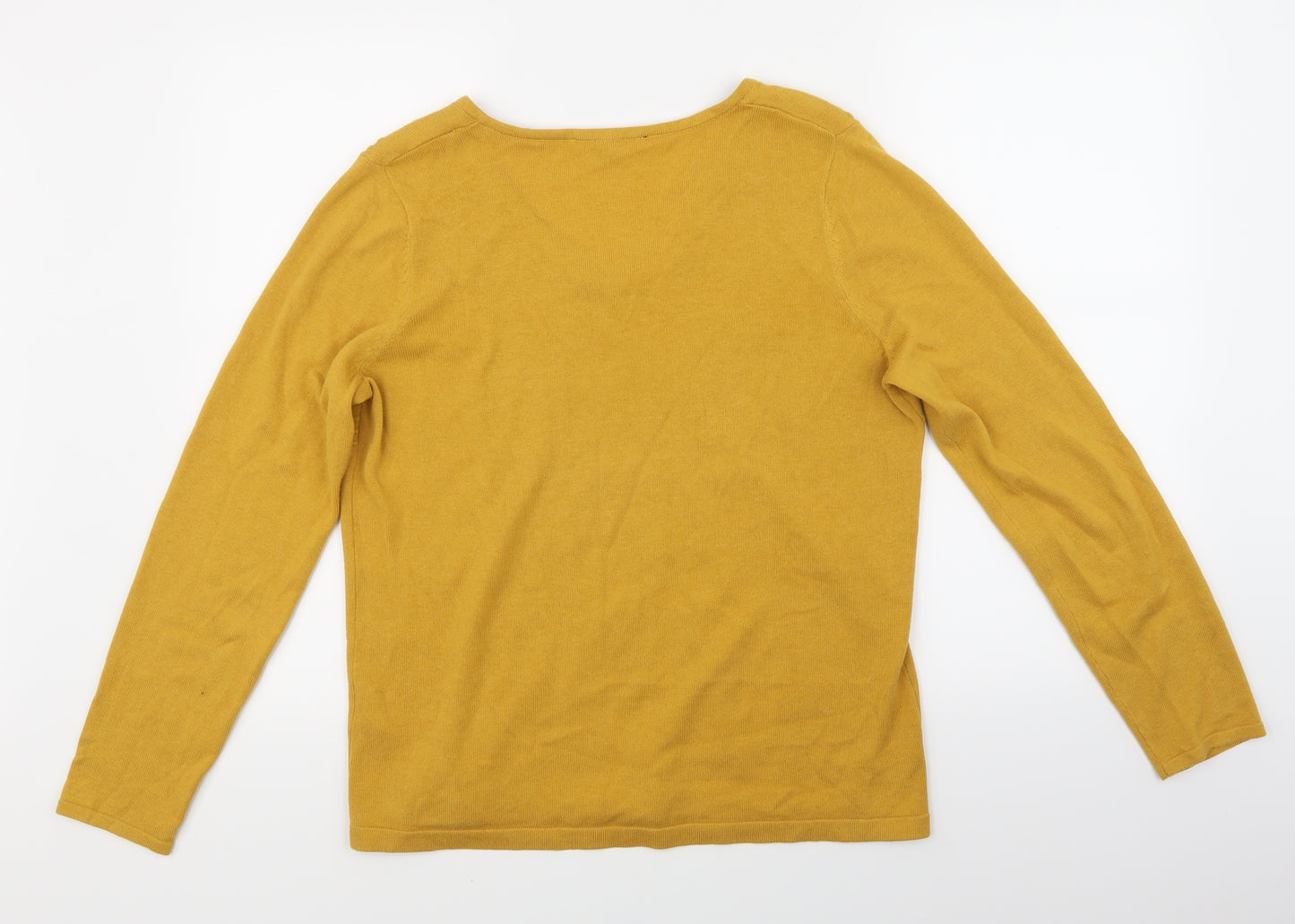 Bonmarché Womens Yellow Polka Dot  Pullover Jumper Size 16