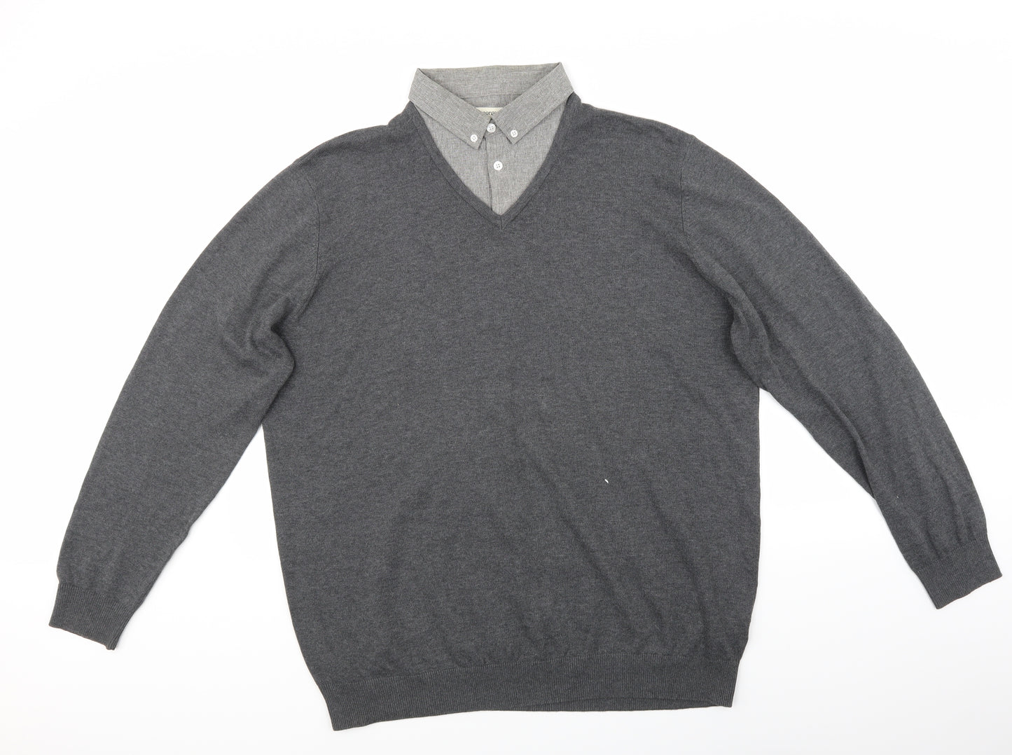 George Mens Grey   Pullover Jumper Size 2XL  - Shirt Jumper