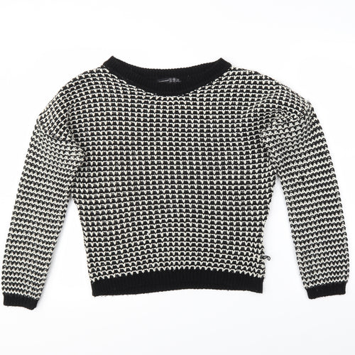 Atmoshphere Womens Black Striped  Pullover Jumper Size 8