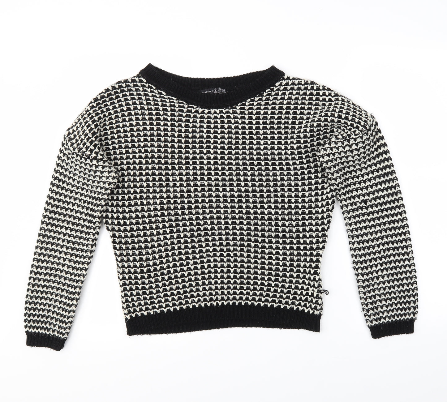Atmoshphere Womens Black Striped  Pullover Jumper Size 8