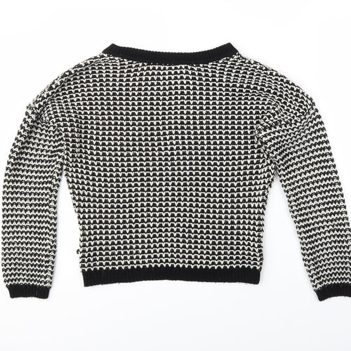 Atmoshphere Womens Black Striped  Pullover Jumper Size 8