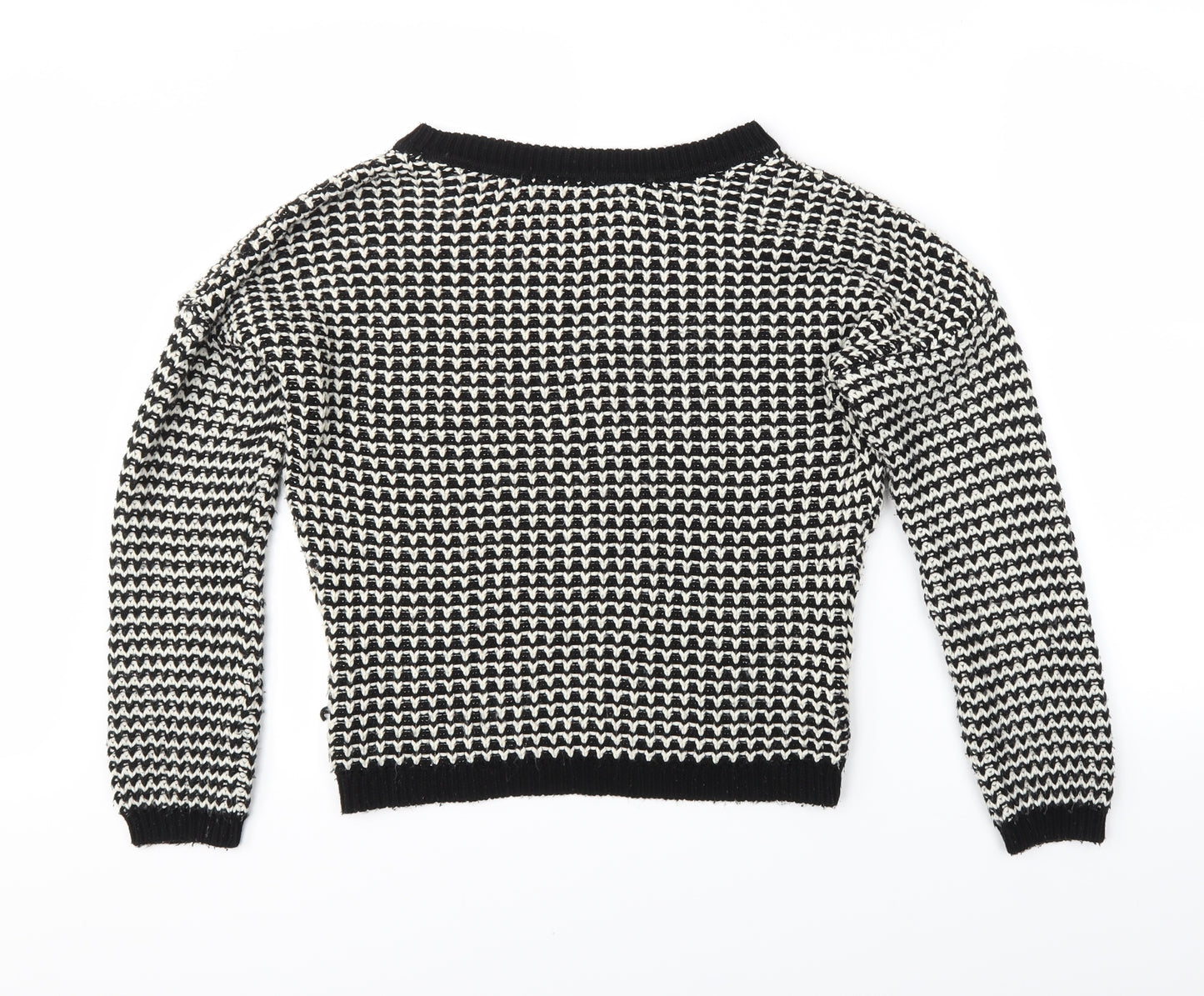 Atmoshphere Womens Black Striped  Pullover Jumper Size 8