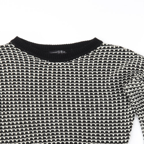 Atmoshphere Womens Black Striped  Pullover Jumper Size 8