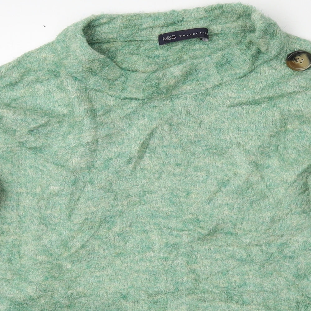 M&S Womens Green   Pullover Jumper Size S  - Cropped