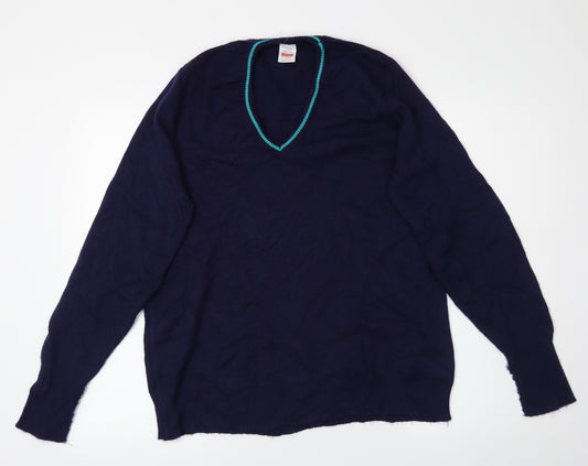 Front view of Clifton women’s blue pullover sweatshirt, size M