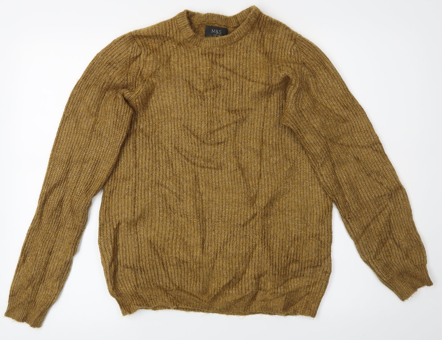 M&S Womens Gold   Pullover Jumper Size S