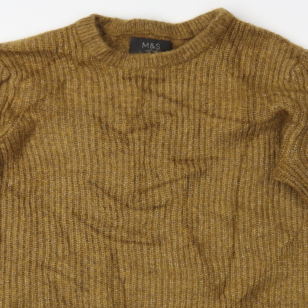 M&S Womens Gold   Pullover Jumper Size S