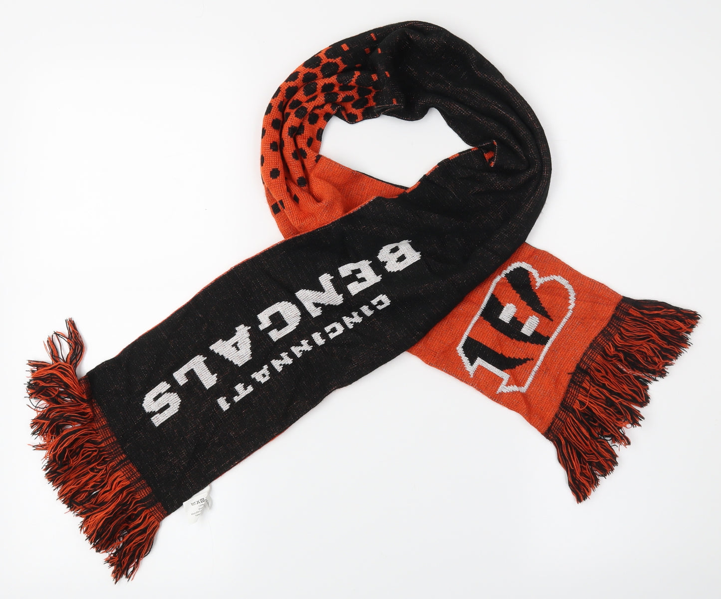 NFL Mens Orange   Scarf  One Size  - Cincinnati Bengals