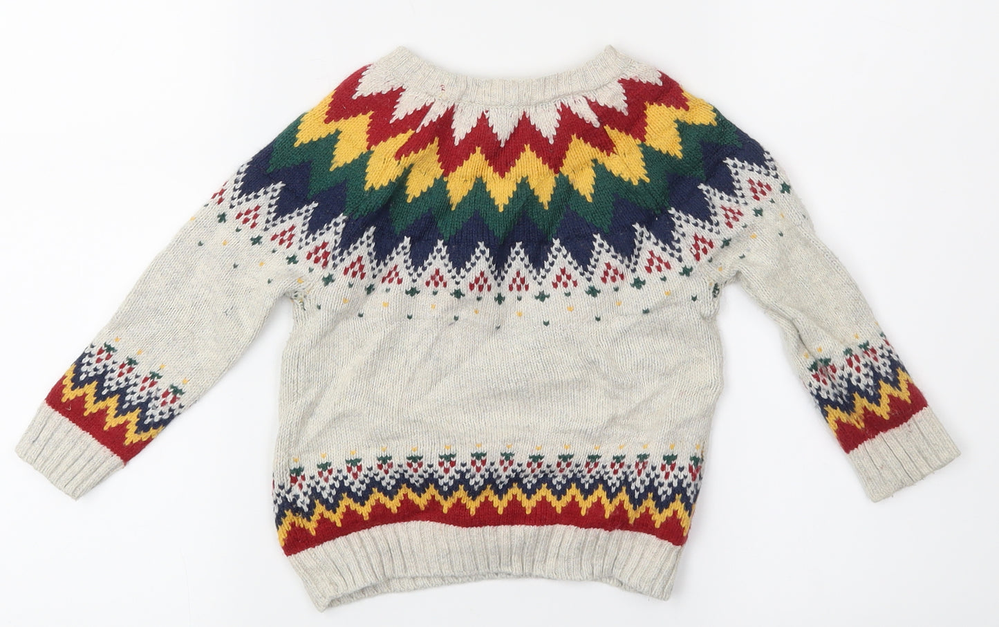 Tu kids Baby White Argyle/Diamond  Pullover Jumper Size 18-24 Months